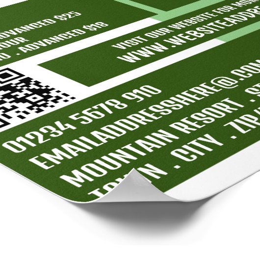 Poster Cours Pro Snowboard, Ski/Snowboard (Coin)