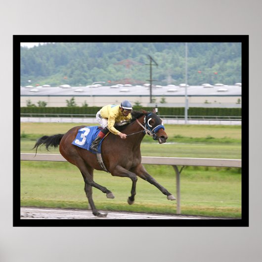 Poster Course à cheval (Devant)