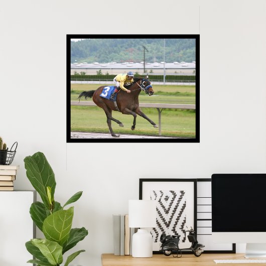 Poster Course à cheval (Bureau à domicile)