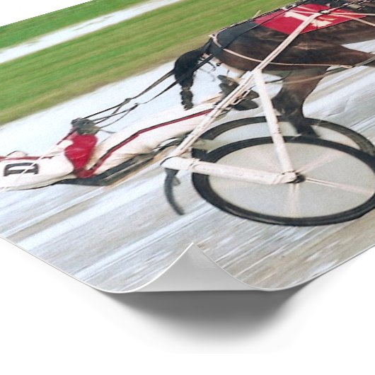 Poster course à cheval (Coin)