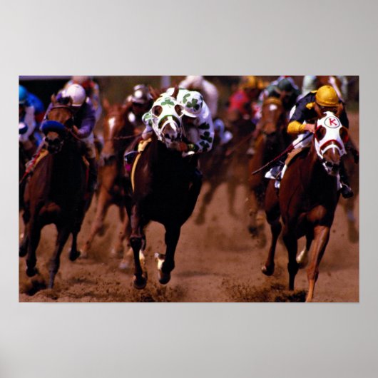 Poster Course à cheval (Devant)