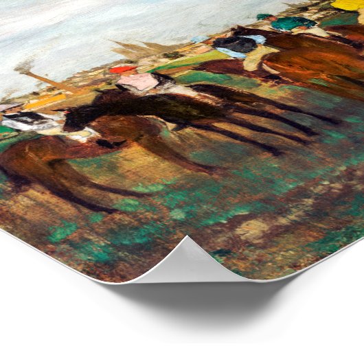 Poster Course À Cheval, Edgar Degas (Coin)