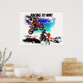 Poster Course à la victoire - Motocrosseurs (Cuisine)
