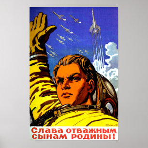 Poster Course à l'espace, gloire à nos péchés, propagande