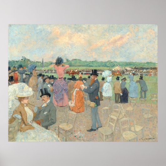 Poster Course à Longchamp - Jean-Louis Forain Art (Devant)