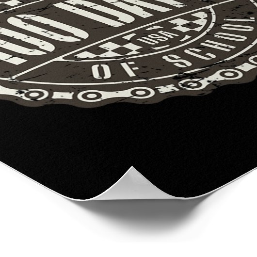 Poster Course à travers 100 jours d'école - Motorcycle Di (Coin)