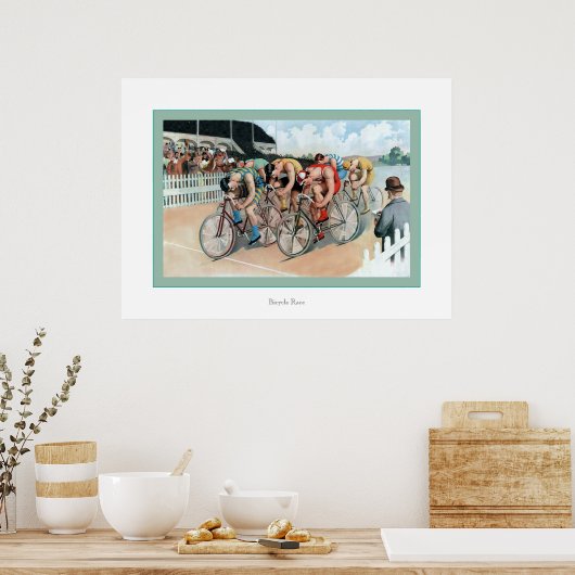 Poster Course à vélo (Cuisine)