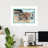 Poster Course à vélo (Bureau à domicile)