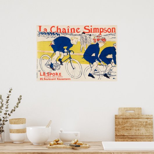 Poster Course à vélo (Cuisine)