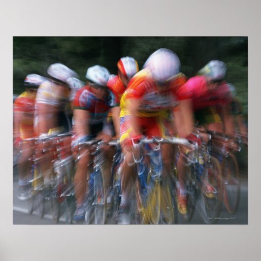 Poster Course à vélo sur route (Devant)