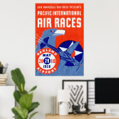 Poster Course aérienne internationale du Pacifique 1938 (Bureau à domicile)