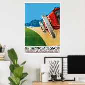 Poster Course automobile classique de Milan 1922 (Bureau à domicile)