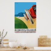 Poster Course automobile classique de Milan 1922 (Cuisine)