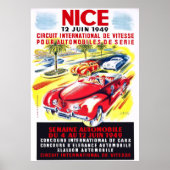 Poster Course automobile Nice France 1949 (Devant)