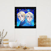 Poster Course d'Aliens pleiadiens avec étoiles et ovnis (Cuisine)