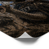 Poster Course d'autruche / Jockey / Audace (Coin)