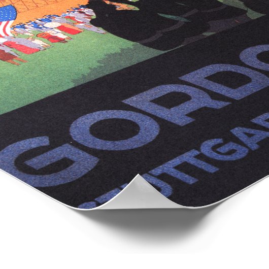 Poster Course de ballon à air chaud Gordon Bennett (Coin)