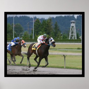 Poster Course de chevaux