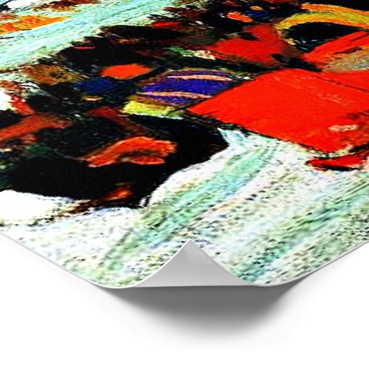 Poster Course de chevaux en hiver par Clarence Gagnon (Coin)