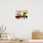 Poster Course de chevaux en hiver par Clarence Gagnon (Cuisine)