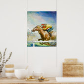 Poster Course de chevaux par Newell Convers Wyeth (Cuisine)