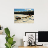 Poster Course de chiens de traîneau Iditarod Trail (Bureau à domicile)
