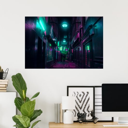 Poster course de minuit (Bureau à domicile)