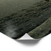 Poster Course de traîneau à chiens Husky de l'Alaska (Coin)