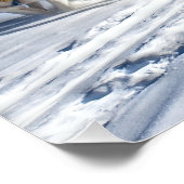 Poster Course de traîneau à chiens Husky de l'Alaska (Coin)