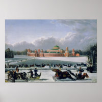 Course de traîneau au parc Petrovsky à Moscou