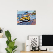 Poster Course de traînée aérienne à chevy en 1955 (Bureau à domicile)