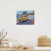 Poster Course de traînée aérienne à chevy en 1955 (Cuisine)