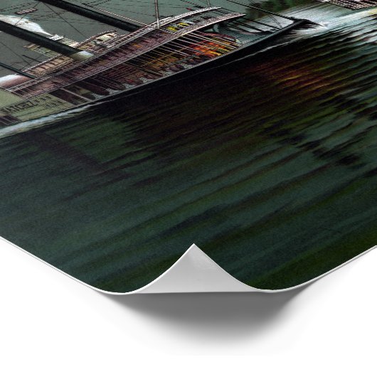 Poster Course De Vapeurs Robt. E. Lee et Natchez (Coin)