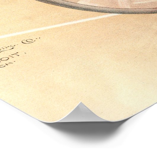 Poster Course de vélo 1895 Chromolithographe (Coin)