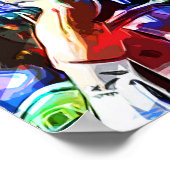 Poster Course de vélo couleur Super Crayon (Coin)