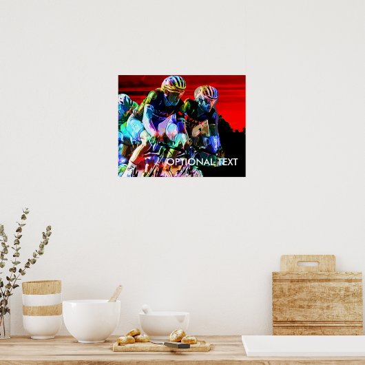 Poster Course de vélo couleur Super Crayon (Cuisine)