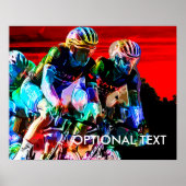 Poster Course de vélo couleur Super Crayon (Devant)