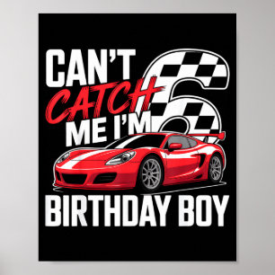 Poster Course de voitures de course 6e anniversaire ne pe