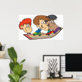 Poster Course de voitures en bois pour enfants (Bureau à domicile)