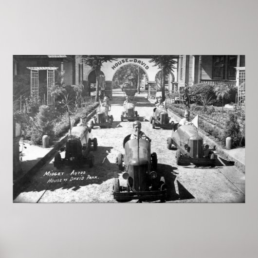 Poster Course d'enfants en voitures miniatures (Devant)