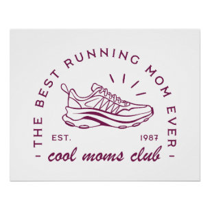 Poster Course en cours cool maman club meilleur coureur a