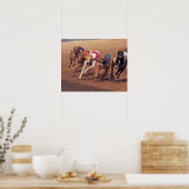 Poster Course Greyhounds sur piste (Cuisine)