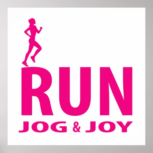 Poster Course, jogging et joie (Devant)