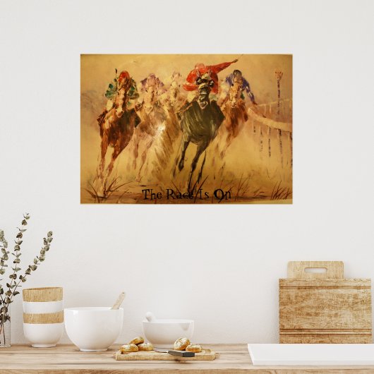 Poster course, la course est en marche (Cuisine)