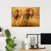 Poster course, la course est en marche (Bureau à domicile)