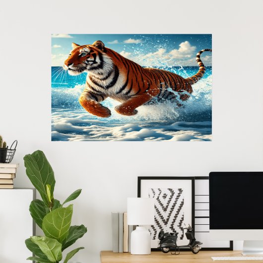 Poster Course Ocean Run : la majesté du tigre du Bengale (Bureau à domicile)