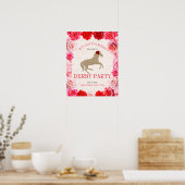 Poster Course pour l'accueil du Derby Party Rose (Cuisine)