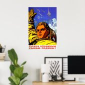 Poster Course spatiale, gloire à nos péchés, propagande s (Bureau à domicile)