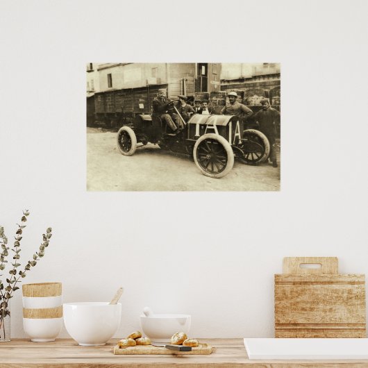 Poster Course Targa-Florio en Italie (Cuisine)