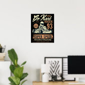 Poster Course vintage Go Kart (Bureau à domicile)